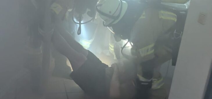 Feuerwehrübung im Pfarrheim Reichswalde