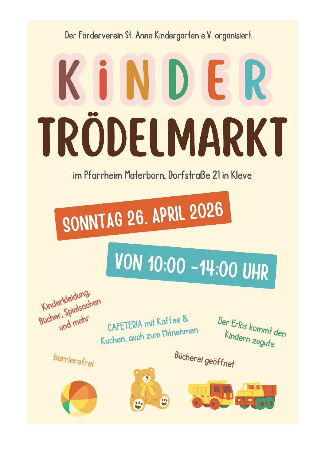 Kindertrödelmarkt im Pfarrheim Materborn