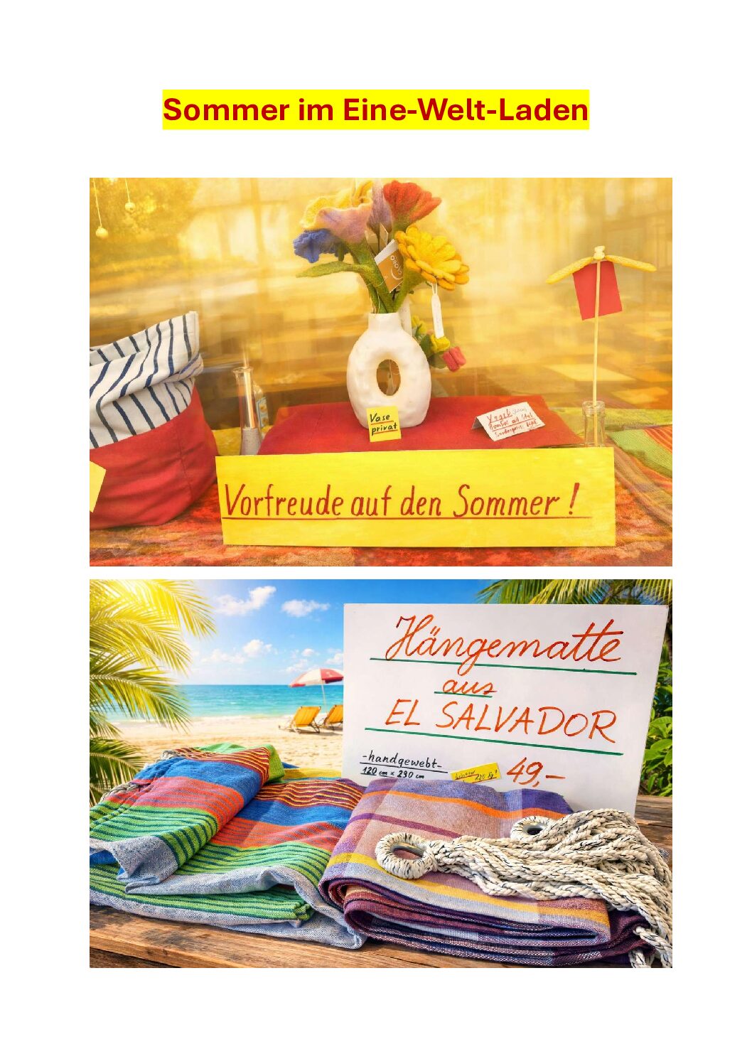 Sommer im Eine-Welt-Laden