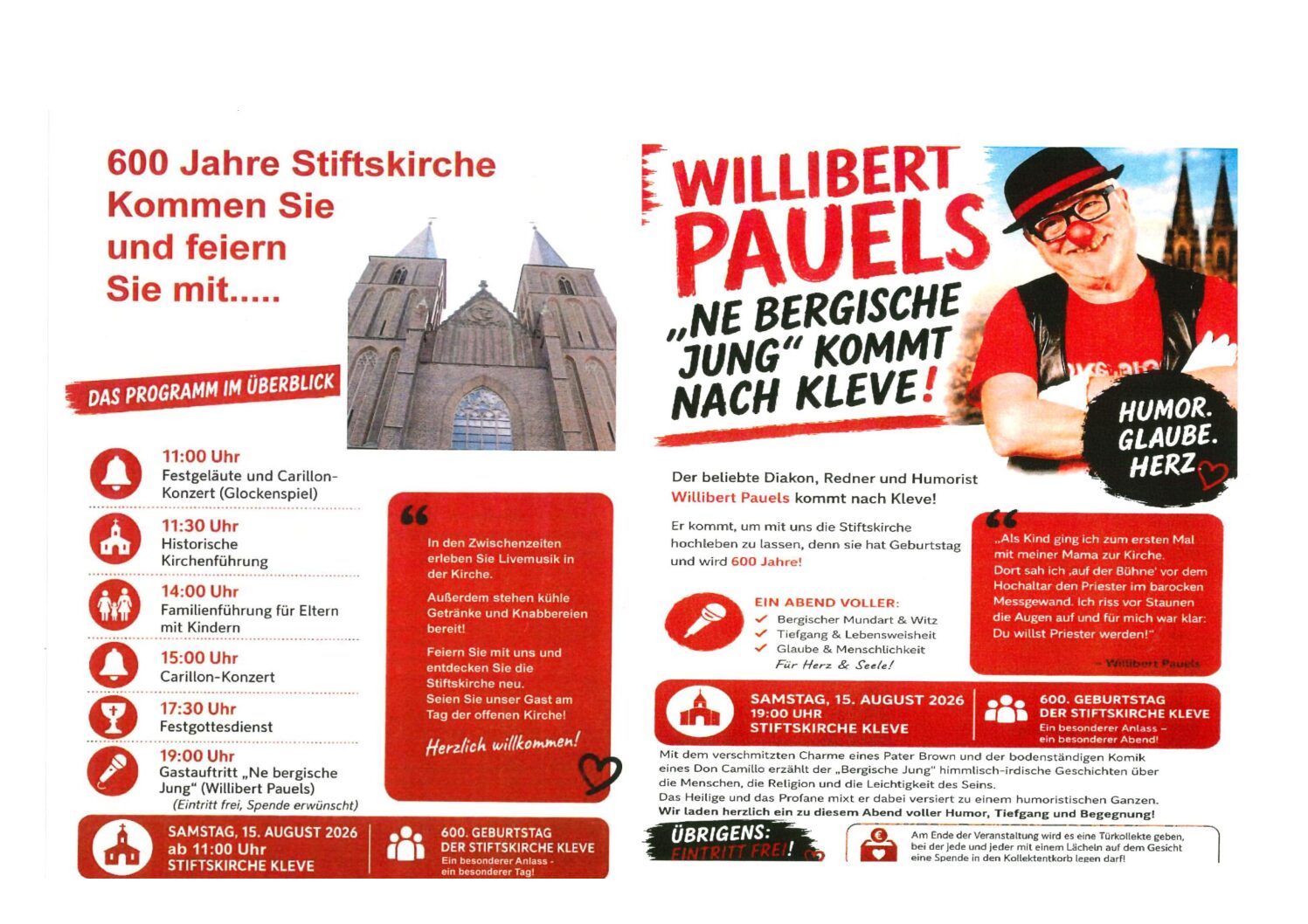 Stiftskirche Kleve feiert 600. Geburtstag