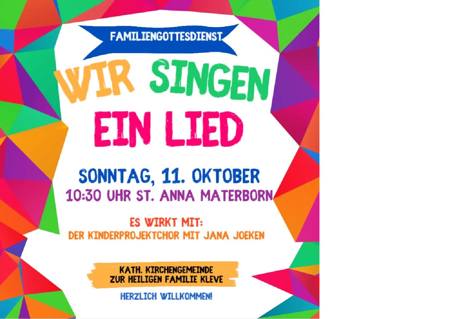 Familiengottesdienst in St. Anna m 11. Oktober