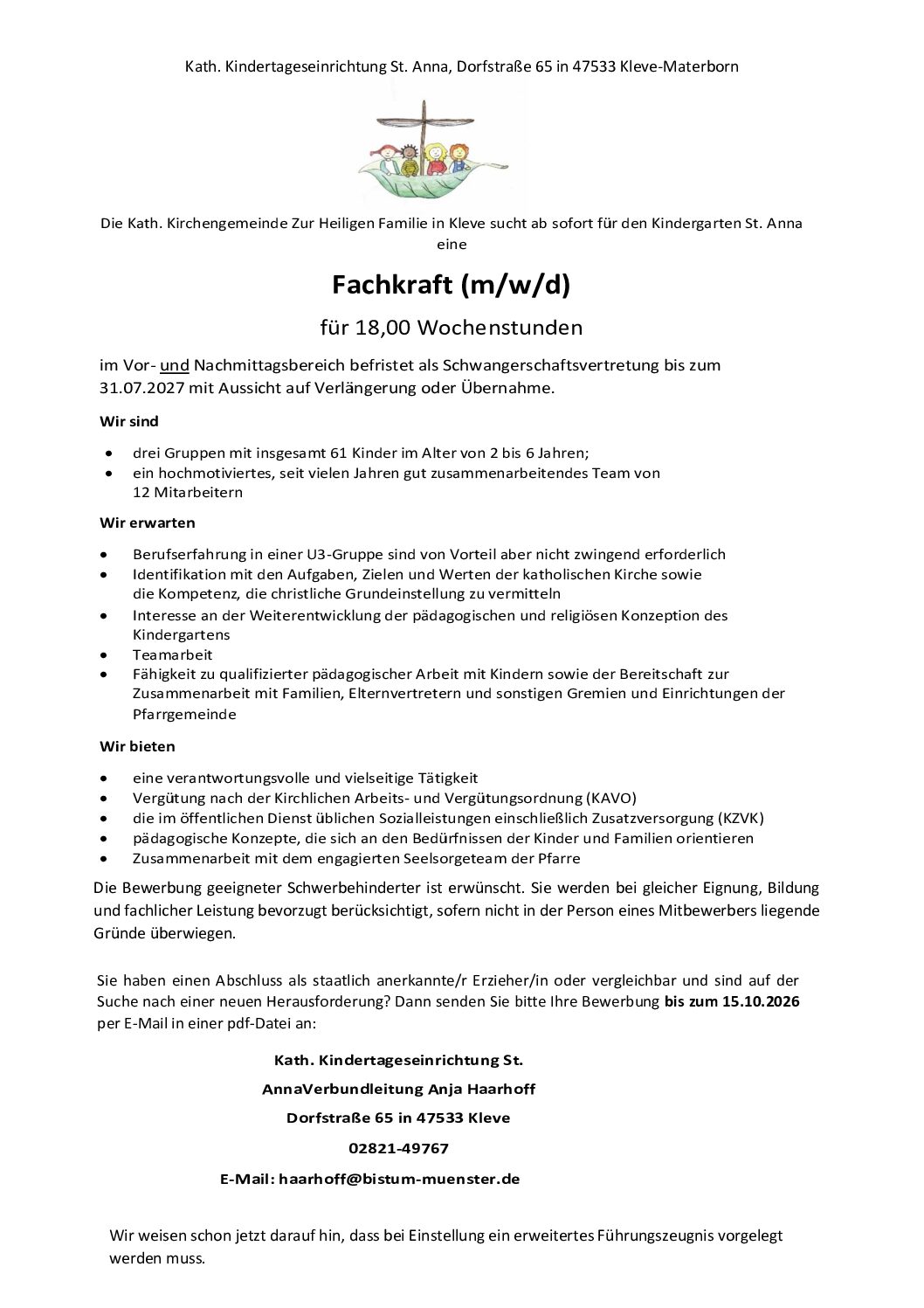 Stellenausschreibung