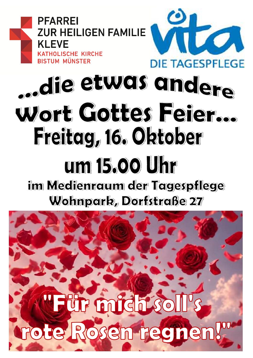 Wort-Gottes-Feier in der Vita-Tagespflege am 16. Oktober